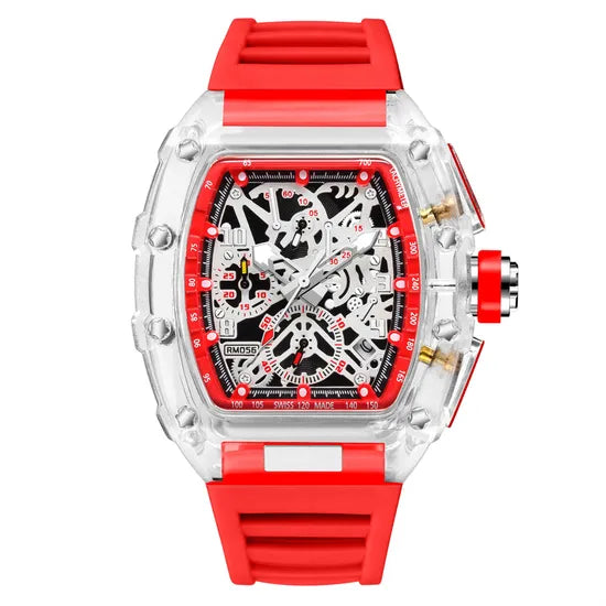 Luxury AAA Replica Automatic Mechanical Open Heart Stainless Steel Men's Watch