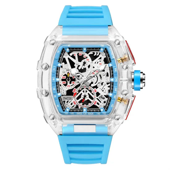 Luxury AAA Replica Automatic Mechanical Open Heart Stainless Steel Men's Watch