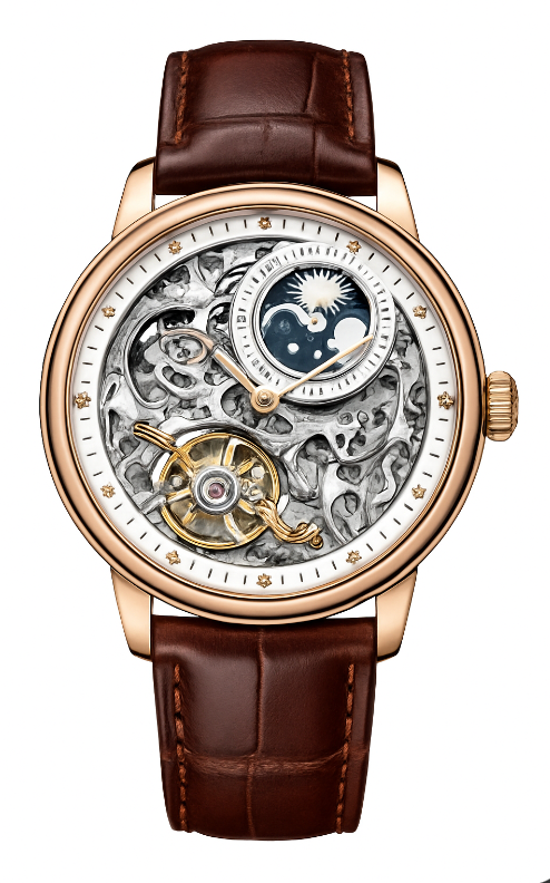 Patek Philippe IK Colouring Men's Automatic Luminous Skeleton Mechanical Watch, Brown Leather