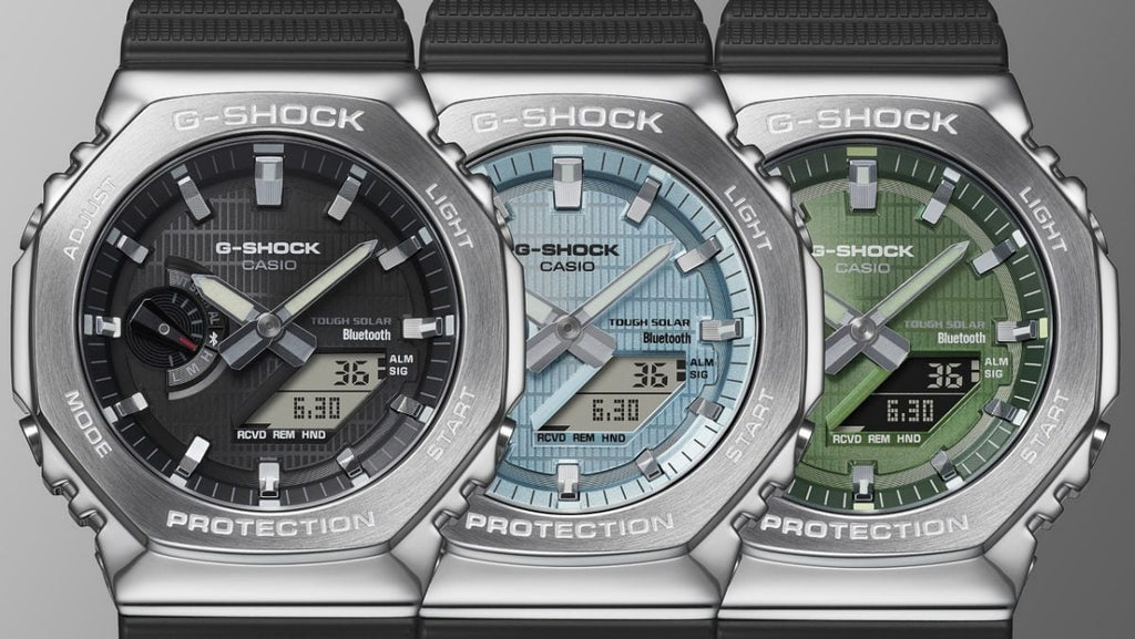 G-SHOCK G-STEEL 2100 Series Tough Solar Bluetooth Octagonal Metal Watch