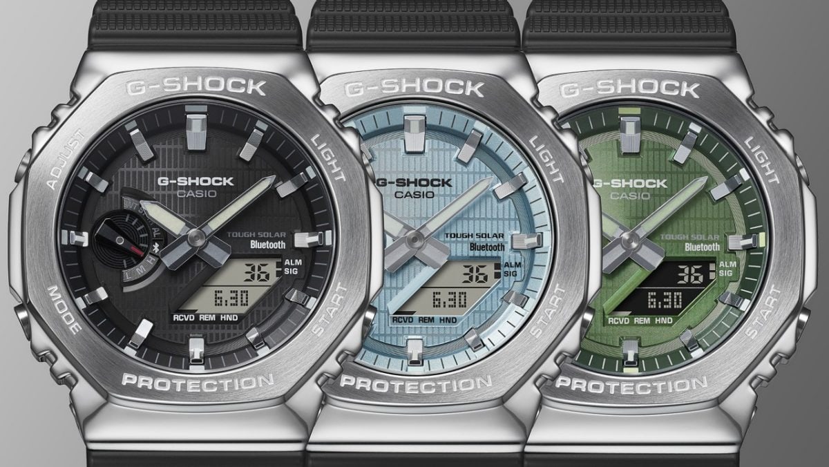 G-SHOCK G-STEEL 2100 Series Tough Solar Bluetooth Octagonal Metal Watch